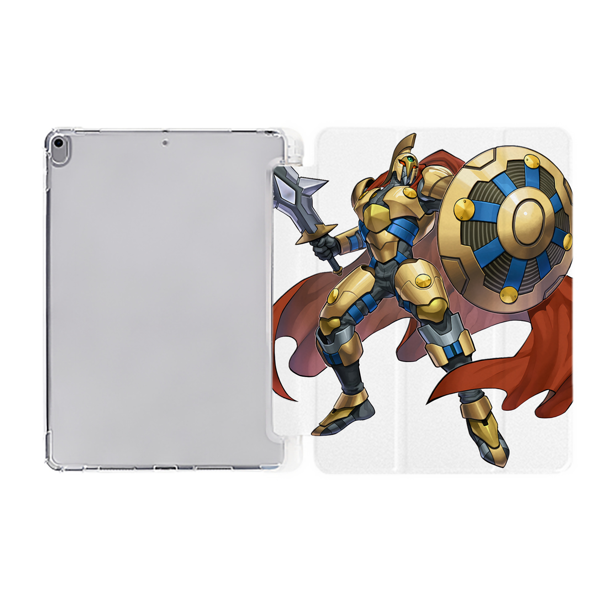 （画像用） 遊☆戯☆王 Yu-Gi-Oh! IPad ケース ペン収納付き 三つ折りスタンド PUレザー×シリコン 対応機種9.5/10.5/10.9インチ